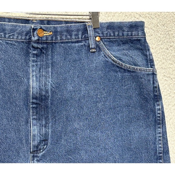 Wrangler Cowboy Cut Jeans Mens 42x36 Blue Original Fit 13MWZ Denim Rancher - Picture 3 of 12